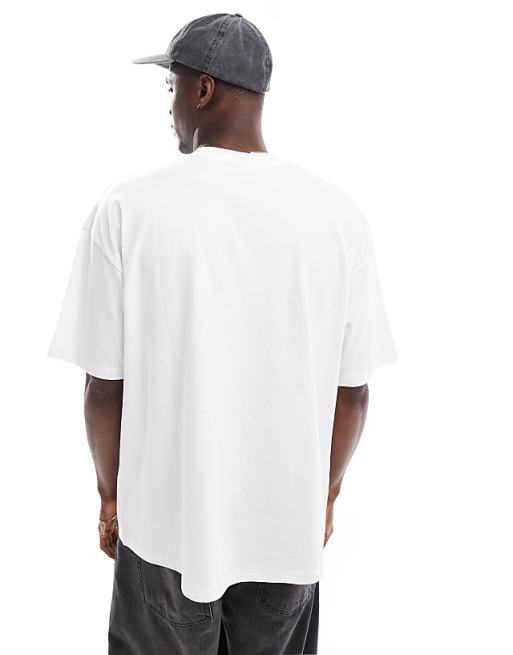 DESIGN Oversized T-shirt With Paraiso Front Print In White
