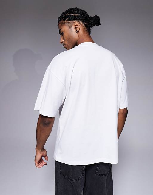 DESIGN Oversized T-shirt With Paraiso Graphic In White