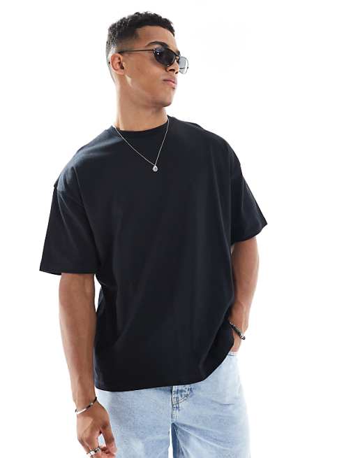 DESIGN Oversized T-shirt With Scenic Graphic In Black