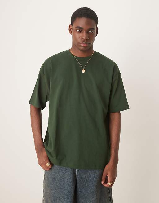 DESIGN Oversized T-shirt With Scenic Graphic In Green