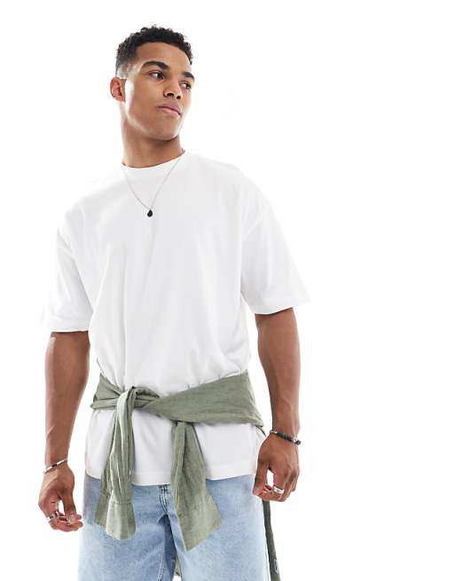 DESIGN Oversized T-shirt With Scenic Graphic In White