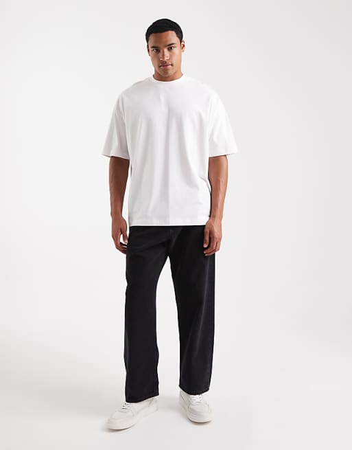 DESIGN Oversized T-shirt With Souvenir Graphic In White