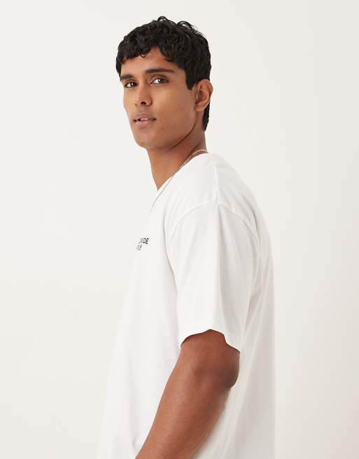 DESIGN Oversized T-shirt With Spine Print In White