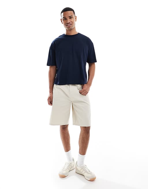 DESIGN Oversized T-shirt With Sport Front Graphic In Light Brown