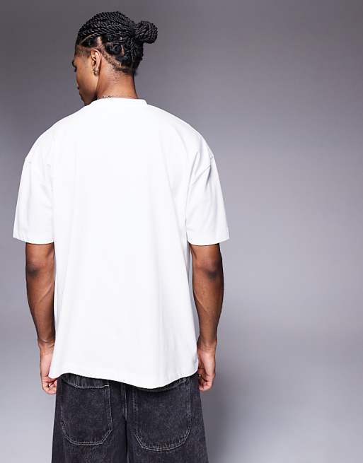 DESIGN Oversized T-shirt With Sport Graphic In Cream