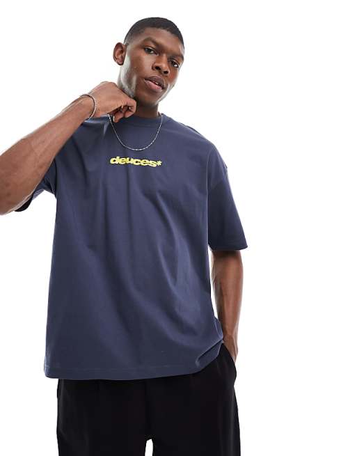 DESIGN Oversized T-shirt With Sports Graphic In Navy