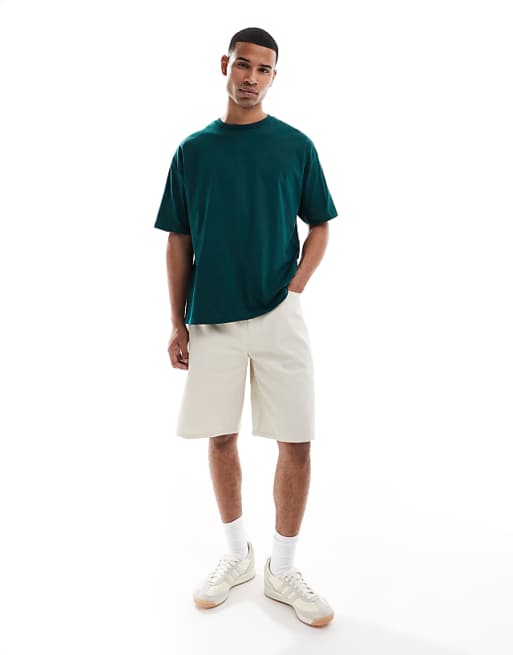 DESIGN Oversized T-shirt With Sports Graphic Back Print In Green