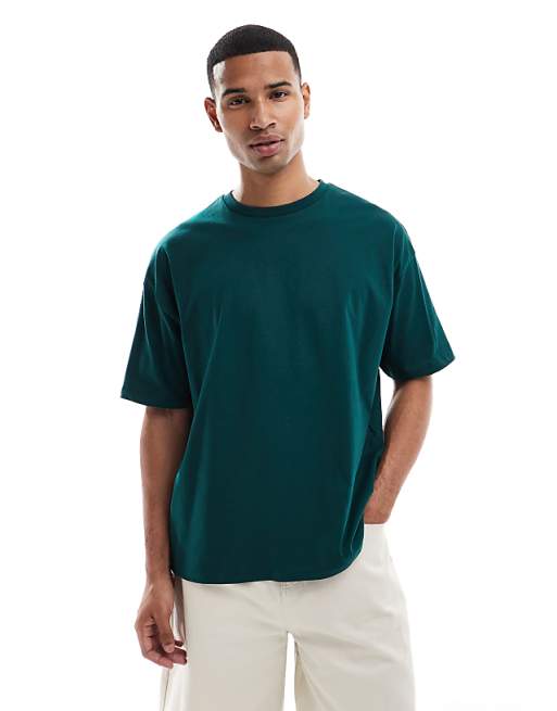 DESIGN Oversized T-shirt With Sports Graphic Back Print In Green