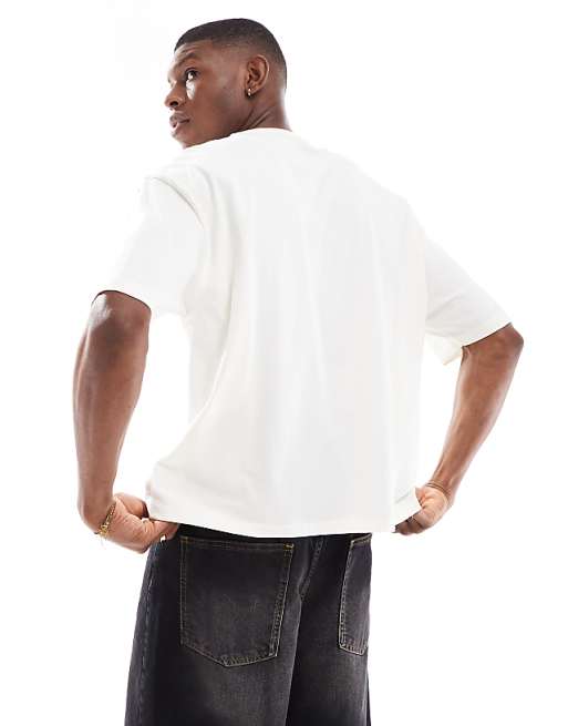 DESIGN Oversized T-shirt With Sports Graphic In Off White