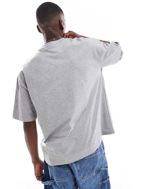 DESIGN Oversized T-shirt With Sports Graphics In Grey Marl