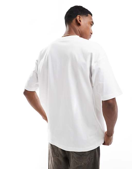DESIGN Oversized T-shirt With Street Car Graphic In White