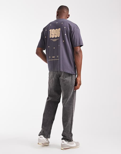 DESIGN Oversized T-shirt With Street Graphic In Grey