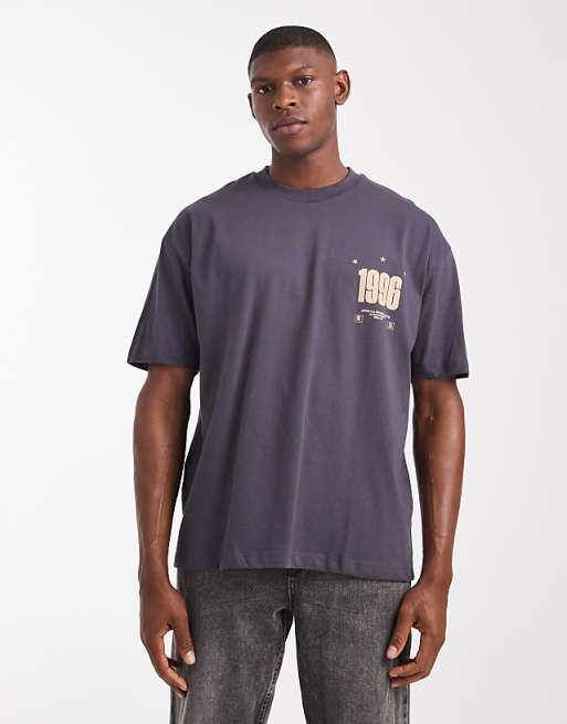 DESIGN Oversized T-shirt With Street Graphic In Grey