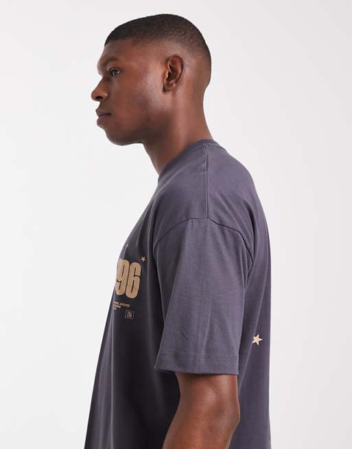 DESIGN Oversized T-shirt With Street Graphic In Grey