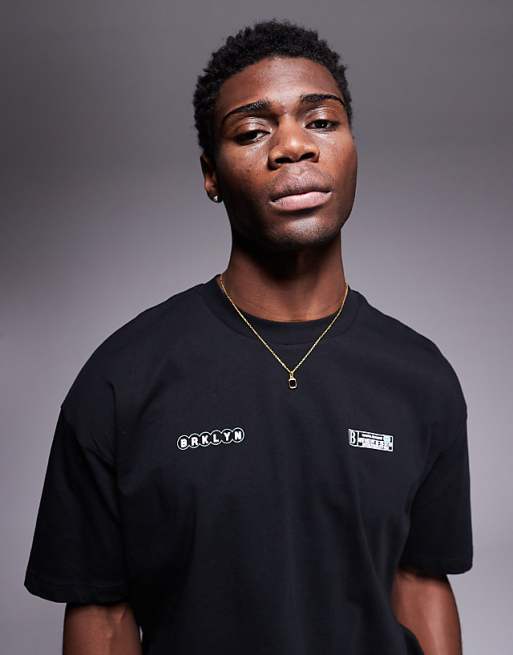 DESIGN Oversized T-shirt With Street Graphic In Black