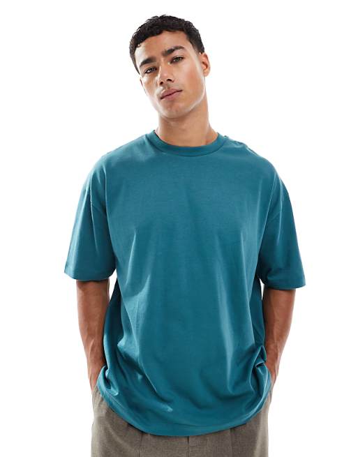 DESIGN Oversized T-shirt With Text Graphic In Green