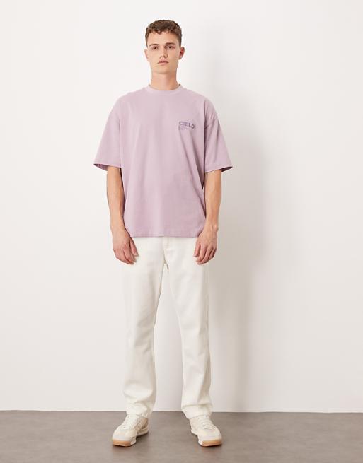 DESIGN Oversized T-shirt With Tonal Print In Lilac
