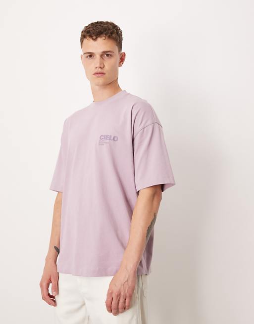 DESIGN Oversized T-shirt With Tonal Print In Lilac