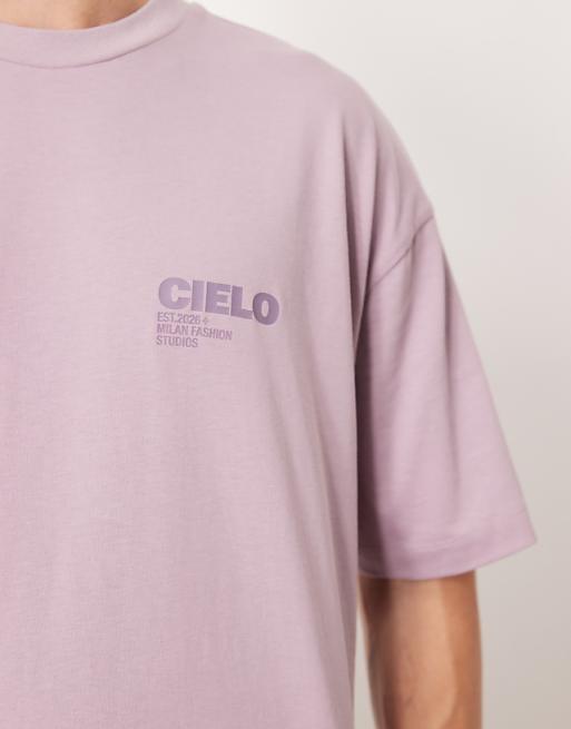 DESIGN Oversized T-shirt With Tonal Print In Lilac