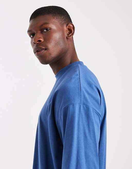 DESIGN Oversized T-shirts In Blue With Italy Graphic