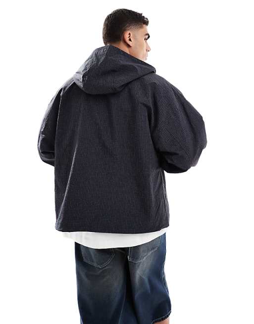 DESIGN Oversized Track Jacket In Black