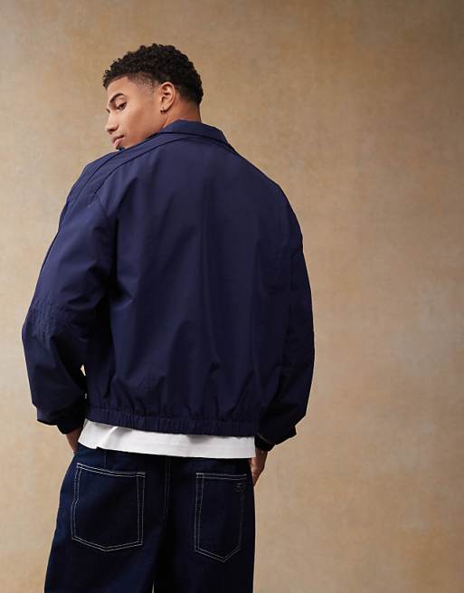 DESIGN Oversized Track Jacket In Navy