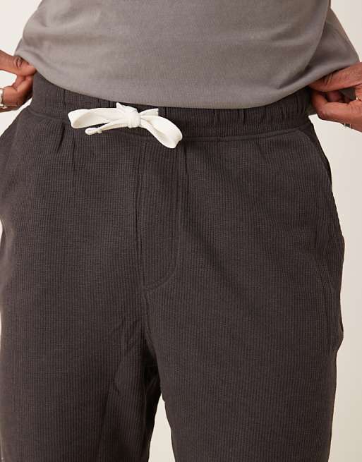 DESIGN Oversized Waffle Textured Short In Black