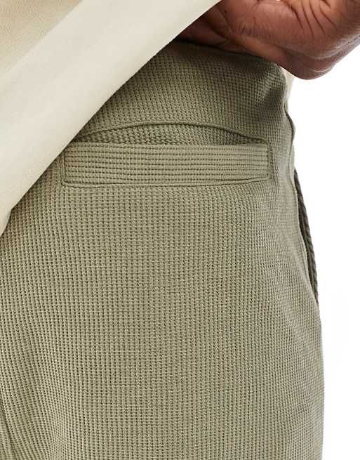 DESIGN Oversized Waffle Textured Short In Brown