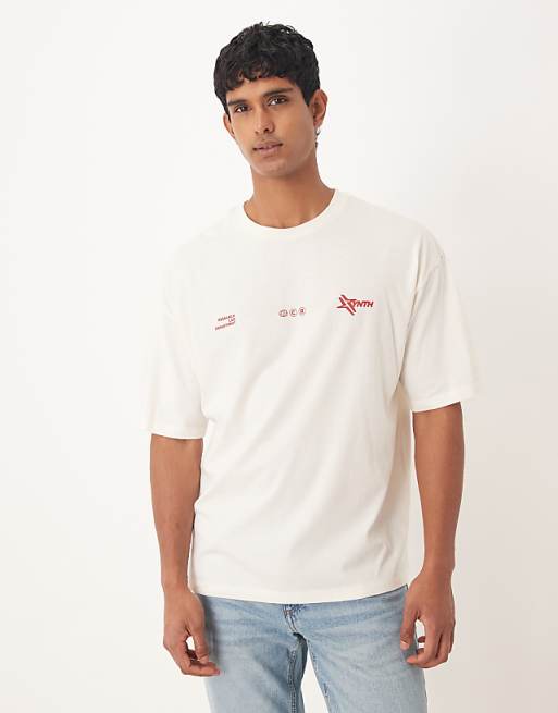 DESIGN Oversized With Street Graphics In Cream