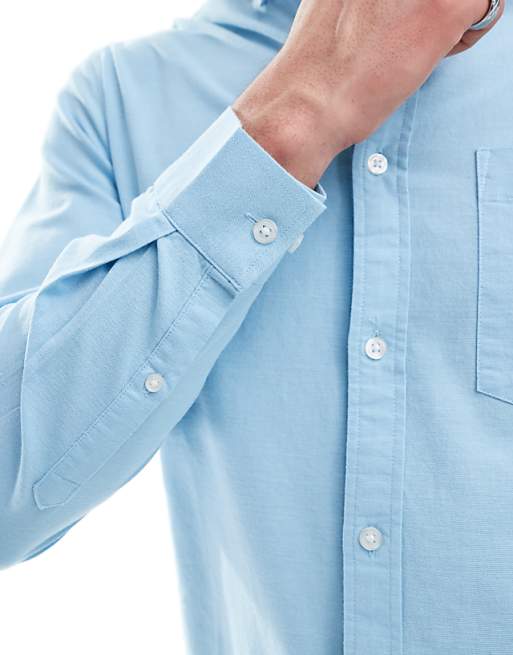 DESIGN Oxford Regular Shirt In Light Blue