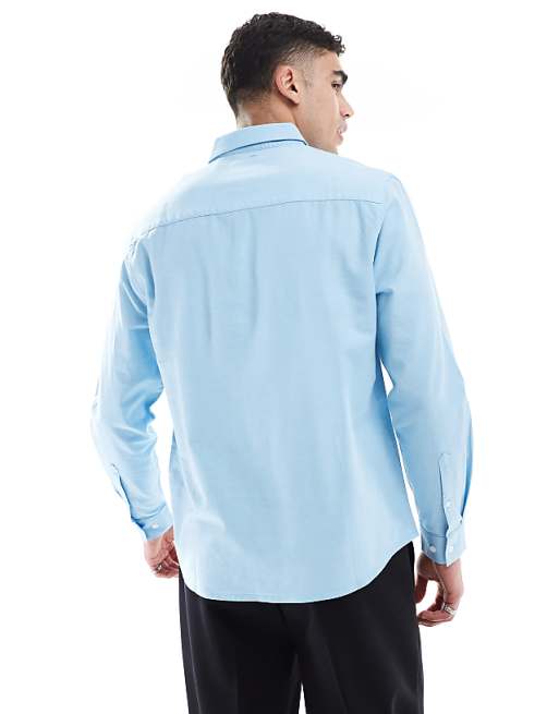 DESIGN Oxford Regular Shirt In Light Blue