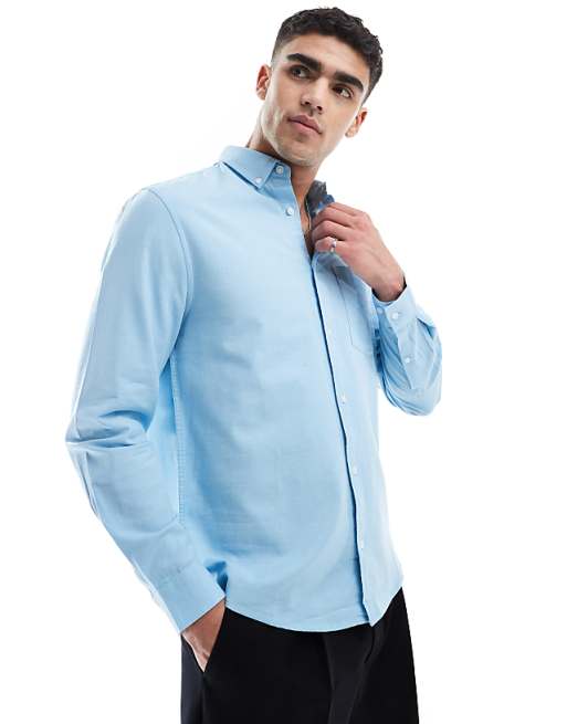 DESIGN Oxford Regular Shirt In Light Blue