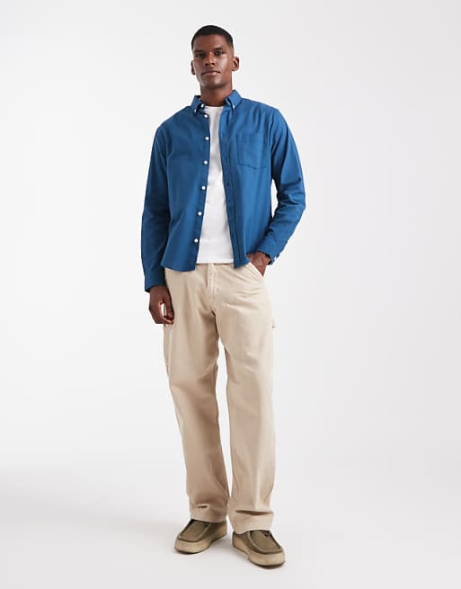 DESIGN Oxford Regular Shirt In Teal