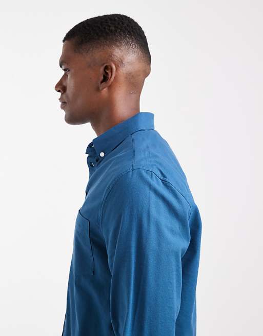 DESIGN Oxford Regular Shirt In Teal
