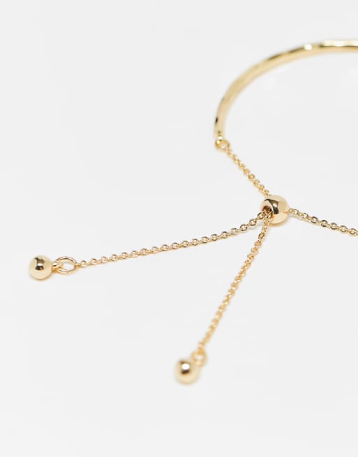 DESIGN Pack Of 2 Bracelets With Simple Toggle Detail In Gold Tone