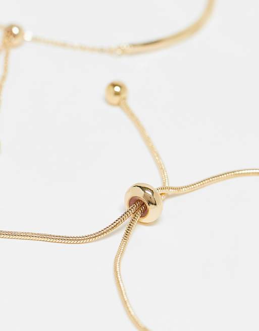 DESIGN Pack Of 2 Bracelets With Simple Toggle Detail In Gold Tone