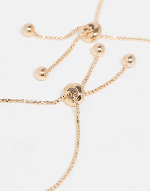 DESIGN Pack Of 2 Bracelets With Sun And Moon Charms In Gold Tone