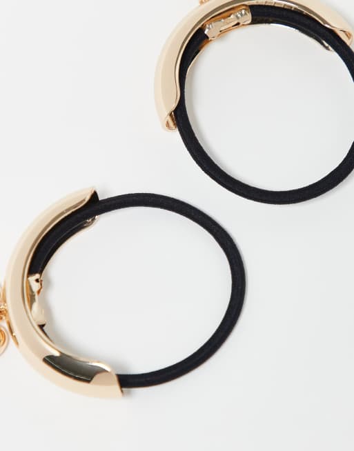 DESIGN Pack Of 2 Hair Cuffs With Charm Details In Gold Tone