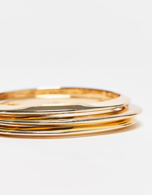 DESIGN Pack Of 3 Bangles With Clean Detail In Gold Tone