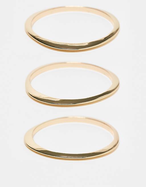 DESIGN pack of 3 bangles with clean detail in gold tone