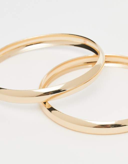 DESIGN Pack Of 4 Bangles In Brown Ombre Resin And Gold Tone