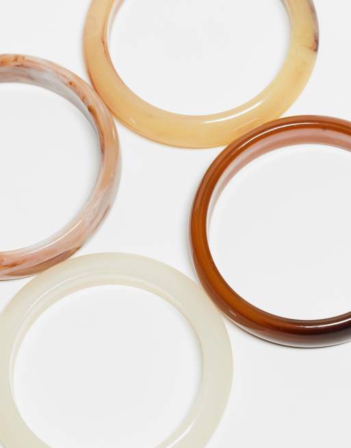 DESIGN Pack Of 4 Resin Bangles In Multi