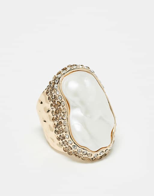 DESIGN pearl statement ring