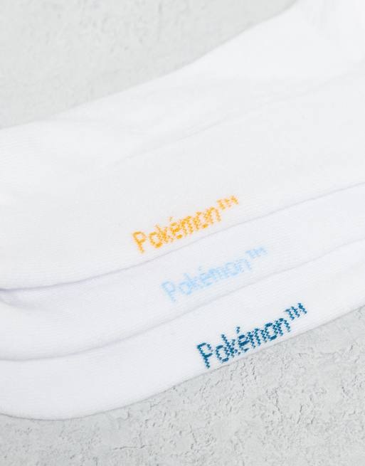 DESIGN Pokémon 3 Pack Socks In White