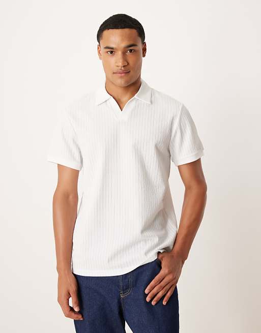 DESIGN polo in blue and off white stripe