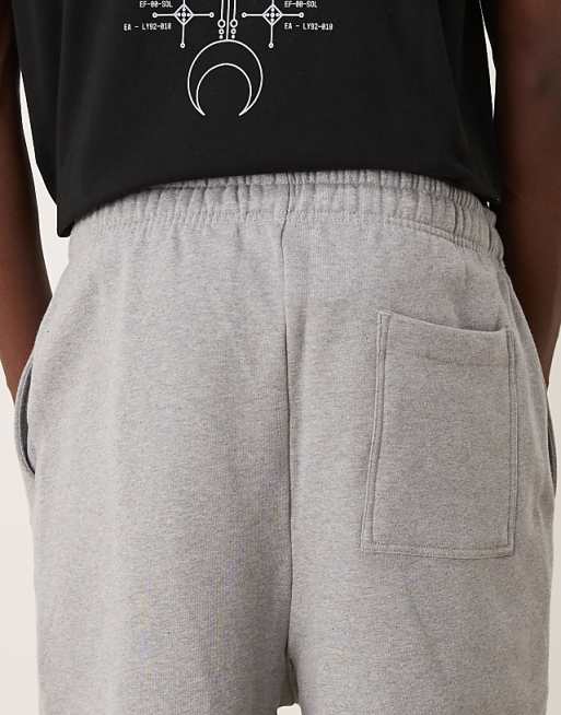 DESIGN Premium Heavy Weight Joggers 400gsms In Grey Marl