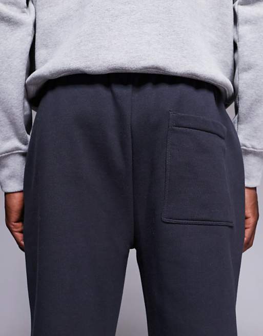 DESIGN Premium Heavy Weight Straight Leg Joggers In 400gsm In Charcoal