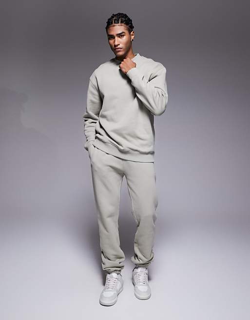 DESIGN Premium Heavyweight Co-ord Tapered Jogger In 400gsms In Black
