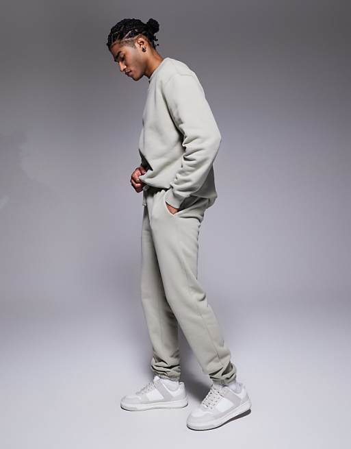 DESIGN Premium Heavyweight Co-ord Tapered Jogger In 400gsms In Black