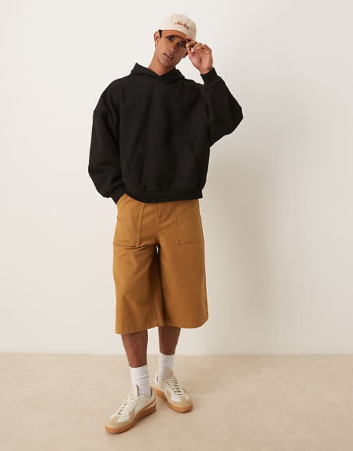 DESIGN Premium Heavyweight Extreme Oversized Hoodie In 400gsm In Black